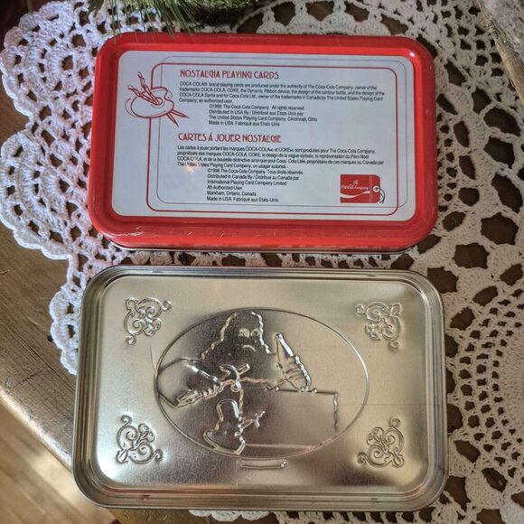 COCA COLA Nostalgia Playing Cards in tin box - Coke 1998 - Picture 8 of 14